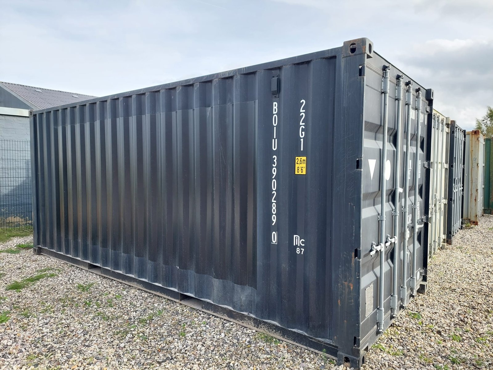 Sort 20 fods isoleret container porte