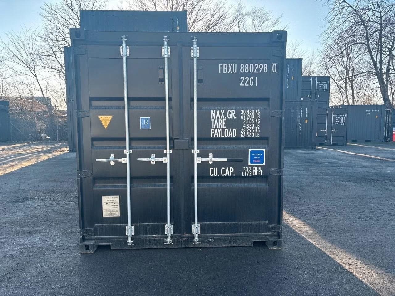 20 fods container stålgaragedør data