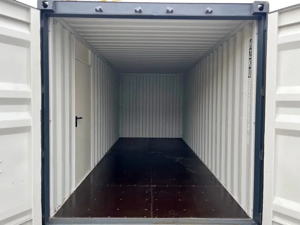 20 fods container antracitgrå intérieur profondeur porte latérale
