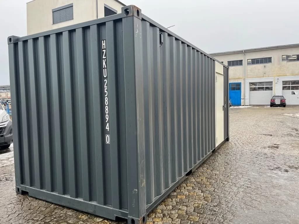 20 fods container antracitgrå vue arrière
