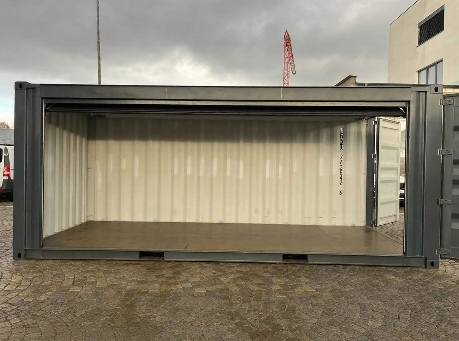 20 fods isoleret container sektionsport ouverte intérieur