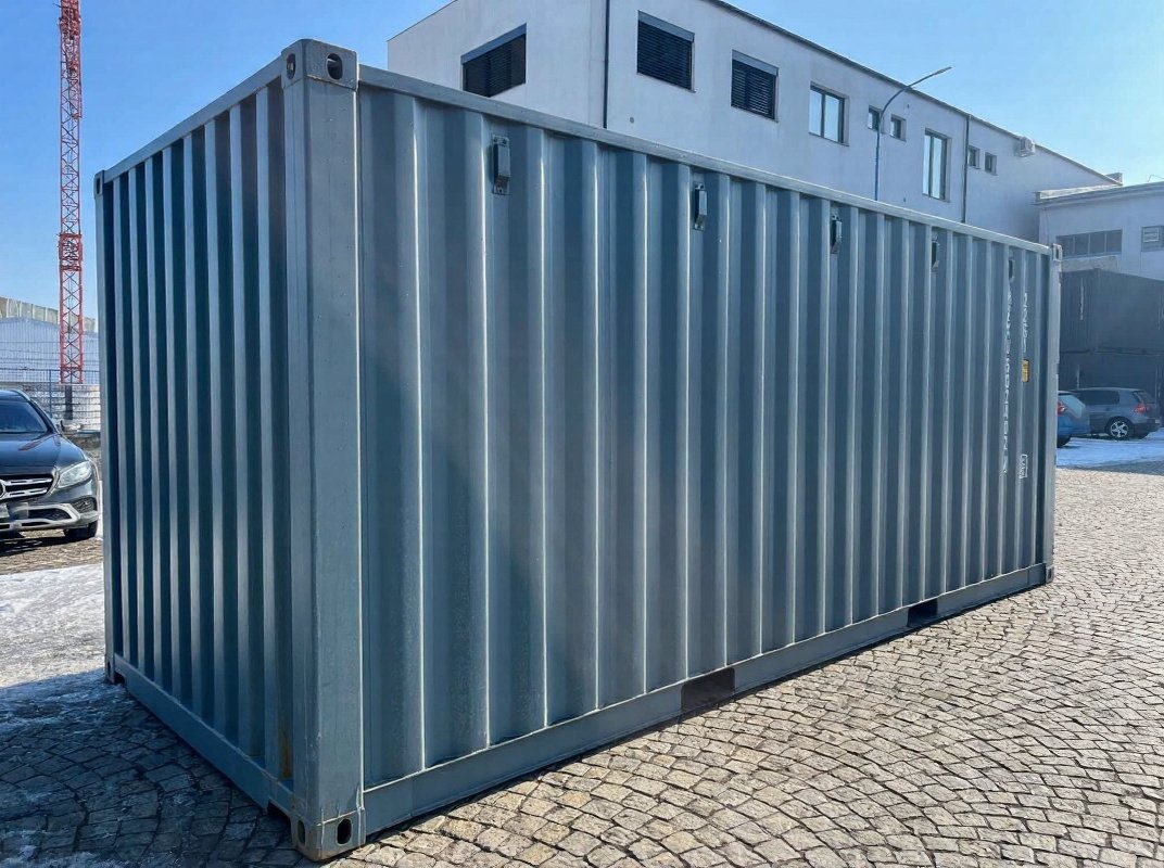20 fods container RAL7031 blågrå bagside