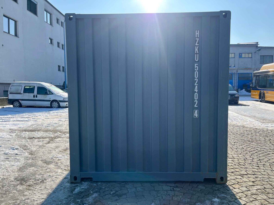20 fods container RAL7031 blågrå front