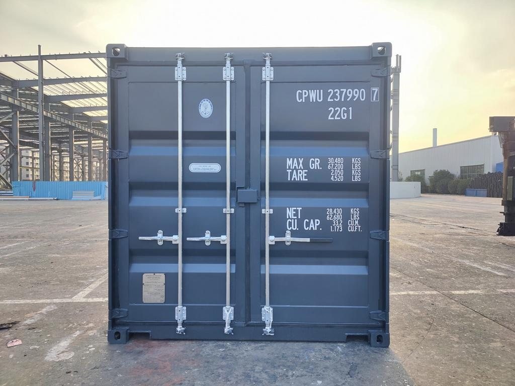 20 fods container sort RAL9005 indeni